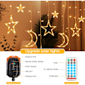 Pikkukuva 2 / 10: Aurinkopaneelit ulkona Ramadan-koristeet Kuut Tähdet Valot 138LED Aurinko String Valot Ulkona