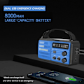 Miniatyrbild 6 av 8: Veva Radio med vev, 8000mAh - Solcellsdriven bärbar AM/FM/NOAA väderradio