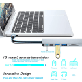 Miniatyrbillede 4 af 5: USB C HUB, Multiport USB C Adapter til MacBook Pro & Air Tilbehør