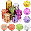 Miniatyrbild 1 av 5: 100 st St. Patrick's Day guldpengar plast piratguldpengar set