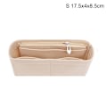Miniatyrbilde 1 av 5: Multi-Pocket Kvinne Innlegg Veske Håndveske i filtstoff Beige Beige S