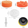 Miniatyrbillede 5 af 5: Poleringssvamp 22 stk. Bilsvampe med adapterkit til 3-tommer bilpolering