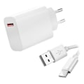 Miniatyrbilde 1 av 4: 33W Hurtiglader + USB-C USB-kabel for Samsung Galaxy A13 4G SM-A135F 6,6\" - Hvit