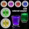 Miniatyrbillede 7 af 7: 12 stk LED farvede underlag Vin flaske lamper underlag Glødende