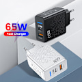 Miniatyrbild 2 av 8: Snabbladdare 65W USB C Laddare För iPhone 12 USB Black