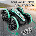 Miniatyrbillede 3 af 6: Fjernstyret Amfibie 4WD Vandtæt Stunt Offroad Bil til Børn 2.4GHz Fjernstyring 360° Roterende Fjernstyret Bil Vand Perfekt