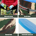 Miniatyrbillede 5 af 7: Have stol, havebænk, havebænk med elastisk bånd, 9,8'' bærbar bærbare stol