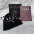 Pikkukuva 2 / 3: Puun Rune-kivisetti Noitain Rune-setti 14 kpl Kaiverrettu Rune-symboli Ennustamiseen