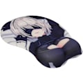 Miniatyrbillede 2 af 5: Computer Musemåtte Gaming Musemåtte Anime Ergonomisk Sød Musemåtte med Gel Håndledsstøtte Skridsikker (Sort)