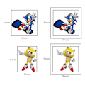 Pikkukuva 2 / 3: Sonic-tatuoinnit lapsille, 20 arkia suuria lasten väliaikaisia tatuointitarroja