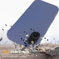 Miniatyrbild 2 av 4: Fodral för iPhone 16 - Matt effekt midnattsblå flytande silikon skydd + 2 härdat glas
