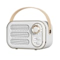Pikkukuva 3 / 5: Retro-kaiutin 360 asteen stereovaikutuksella Bluetooth Mini -kaiutin Vintage-radio Koti Deko Äänirasia Ulkokäyttöön White