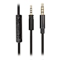 Pikkukuva 1 / 4: 1,8 m kaapeli Sennheiser Momentum 2.0 -kuulokkeille äänenvoimakkuuden säädöllä ja mikrofonilla - Inline-kaapeli - Musta