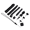 Miniatyrbild 9 av 10: Portabel Teleskopisk Selfie Stick Stativ Bluetooth Fjärrkontroll Mobiltelefonklämma Kit