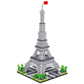 Miniatyrbillede 4 af 6: Eiffel-tårnet Byggeklodser Sæt - Uddannelsesmæssigt Verdensarkitektur Legetøjsgave til Ferier