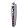 Hanging Shoe Storage with 10 Compartments, Space-Saving Closet Organizer for Shoes, Bags, and Purses, Grey