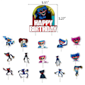 Miniatyrbilde 2 av 5: Poppy Playtime Huggy Wuggy Latex Ballonger Banner Kakepynt Sett Bursdagsfest Dekorasjoner