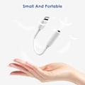 Miniatyrbilde 3 av 5: Lightning til 3,5 mm hodetelefonkontaktadapter, adapter iPhone-hodetelefoner, med iPhone 14 13 12 11 XR XS Max X 8 7 6 Støtter alle iOS