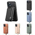 Miniatyrbillede 1 af 11: Læder kortholder magnetisk pung telefoncover iPhone 14 /14 Pro/14 Pro Max, iPhone 13 /13 Pro/13 Pro Max, iPhone, 12 /12 Pro/12Pro Max Sort