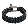 Miniatyrbillede 2 af 4: Armbånd Paracord Naimakka Classic Medium 21cm sort [kk]
