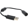 Pikkukuva 1 / 5: perfk Pelikonsoli USB-muunninsovittimen kaapeli irrotettava kaapeli Xbox 360 -ohjaimelle, musta/harmaa - musta