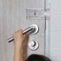 Miniatyrbillede 2 af 5: Dørgreb, 2 stk. Dørgreb i rustfrit stål Dørlås med skruer Boltgreb til indvendige døre Badeværelse Toilet Soveværelsesdør 4 tommer