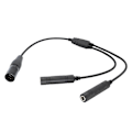 Miniatyrbillede 1 af 5: GA Dobbeltstik til Airbus 5 Pin XLR Adapter Sort Aviation Hovedtelefonkabel Universal til Aviation Com_xx