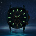 Miniatyrbillede 2 af 4: Herreure Chronograph Vandtætte Ure til Mænd Analog Designer Armbåndsure Quartz Lysende Dato Gummi Herreur