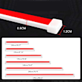 Miniatyrbilde 5 av 5: Billampestriper for bil, dynamiske LED-lys for biler, utvendige fleksible lysstriper for dagslys dekorative LED-striper hvite White 1m