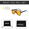Miniatyrbillede 4 af 7: Retro 70'er Aviator Polariserende Solbriller Off-white frame light tea