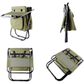 Miniatyrbillede 1 af 7: Foldbar Have-Stol med Opbevaring Bærbar Campingstol Robust Foldbar Stol Bærepose