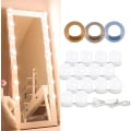 Miniatyrbilde 1 av 5: Speilkommode Lys Hollywood-stil Stripe 14 Dimmbare Pærer, USB-kabel