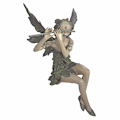 Miniatyrbillede 4 af 6: West Wind Fairy Siddende Have Statue, 7,6 tommer, Pol