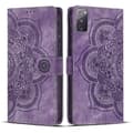 Frosted Læder Etui til Mandala Emed Retro Telefon Lilla Purple For Samsung Galaxy S20 FE