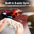 Miniatyrbilde 3 av 5: Trådløs Switch Pro-kontroller, makro, gyroakse, vekkefunksjon, programmerbar dobbeltilkobling for Switch/Lite/OLED/iOS (kun 16 versjoner) / PC (Brun)