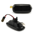 Miniatyrbillede 5 af 5: Til Audi-A3 S3 8P A4 RS4 S4 B6 B7 A6 8E0949127 LED Dynamisk Side Markør Blinklys Sekventiel Lampe Indikator 2stk Blackened 0.07