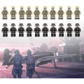 Miniatyrbild 5 av 5: 20 soldater + vapen minifigurer WW2 set, armévapen