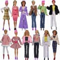 (AZC) 12 delar vinterkläder 29 cm Barbie docka 6 punkter
