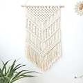 Miniatyrbild 2 av 5: Macrame väggbonad i bohemisk stil, vävd för inredning