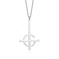 Miniatyrbillede 1 af 5: Silve Kors Ghost Bc Navnløs Ghoul Halskæde Vedhæng Grucifix Papa Emeritus Patch Kvinder Mænd Rustfrit Stål Smykker -bp