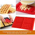 Pikkukuva 5 / 8: 2 kpl Muotti kakku muotti, Vaahtelumuoti Silikoninen, Kakku muotti Jääkuutio Leivonnainen muotti, 4-in-1 Square Waffles