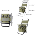 Miniatyrbillede 2 af 7: Foldbar Have-Stol med Opbevaring Bærbar Campingstol Robust Foldbar Stol Bærepose