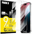 Miniatyrbild 1 av 4: Härdat glas för iPhone 16 Plus - Enkel installation, Repskydd, 3-pack Transparent