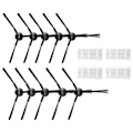 Miniatyrbilde 1 av 5: 10 stk sidebørster + 4 stk HEPA-filter for Ariete Briciola 2711 2712 2713 2717 ROBOT HOFER Rengjøring deler tilbehør gray