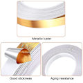 Miniatyrbilde 3 av 5: Ruller Dekorative Strimler Lim Bånd Gull Tape Metallisert Polyester Folie Tape Gull Washi Tape for Accent Vegg Detaljer Grafisk Bil og Båt Emblemer