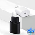 Pikkukuva 4 / 5: IC 25W Laturi Galaxy S22 S21 Note 20 Supernopea Lataus USB P Musta EU-pistoke