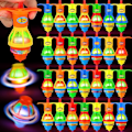 Miniatyrbild 1 av 5: LED-belysta snurrtoppsspelare i bulk med gyroskoprörelse, färgglada blinkande