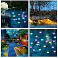 Miniatyrbild 2 av 6: Hemma Stuffs Vattenflytande Rökfria Ljus & Lotusblommor Sensor LED Te Ljus för Utomhus Inomhus Pool, Glas Skål Festival Dekoration (12)