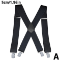 Miniatyrbillede 1 af 5: Justerbare Sorte Seler til Mænd Unisex Bukser Elastisk Sch sort one-size