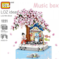 Miniatyrbild 4 av 5: Japan under the sakura tree mini blocks music box building bricks totoro kimono educational toys With box With box B